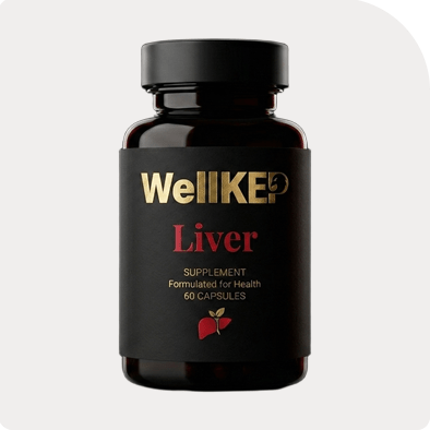 قوطی مکمل ول‌کپ لیور (Wellkep Liver) با طراحی مدرن و تصویر گرافیکی کبد