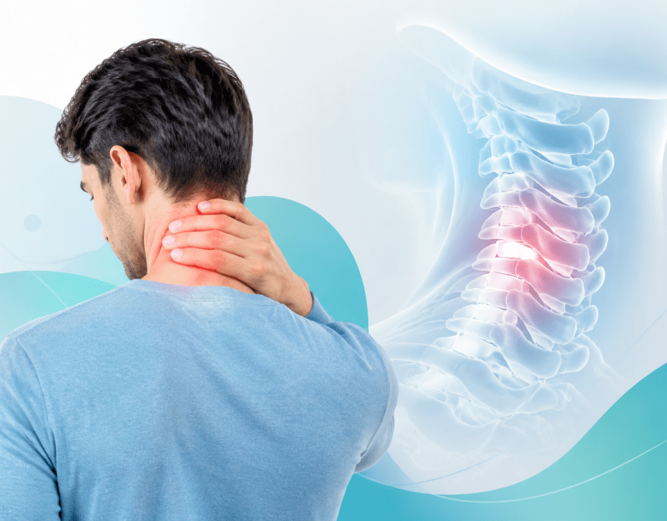 تصویر گرافیکی دیسک گردن برای عنوان مقاله پزشکی